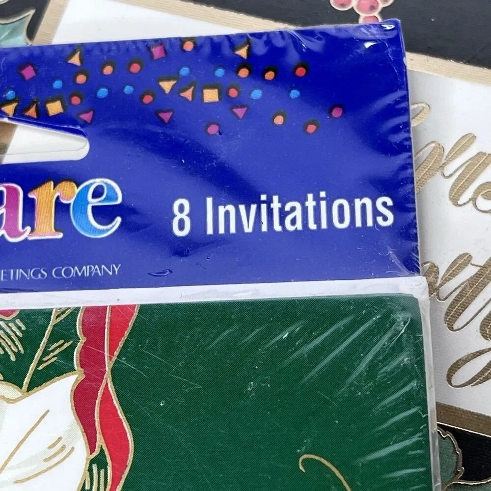 Vintage American Greeting Christmas Party Invitations 48 Cards NOS